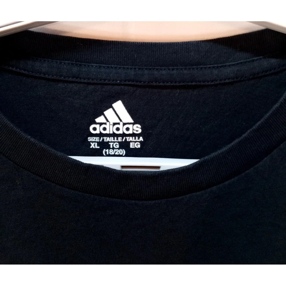 Adidas Boy's Long Sleeve T-Shirt, Size XL 18-20, Black